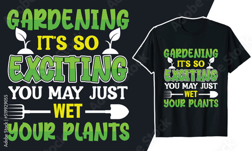 garden Typographic T Shirt Design Vector