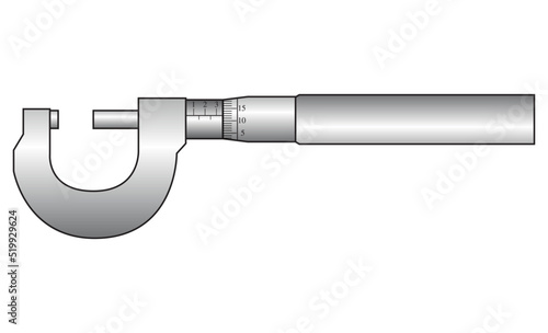 micrometer caliper precision gauge vector illustration