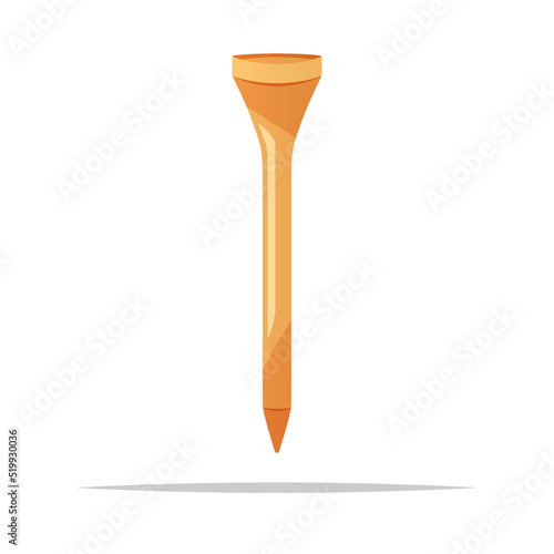 Golf tee vector isolated illustration