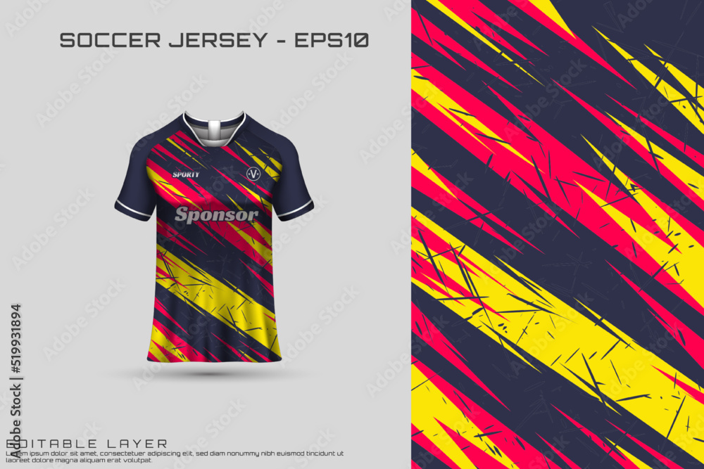 Sports jersey and t-shirt template sports jersey design vector. Sports design for football, racing, gaming jersey. Vector. Sports jersey and t-shirt template sports jersey design vector. Sports design for football, racing, gaming jersey. Vector.