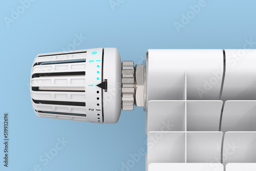 Heater thermostat on white ...