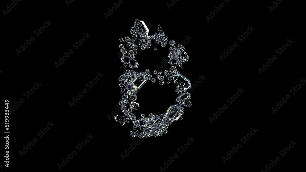 animated bitcoin sign - clear diamonds gem stones alphabet, isolated - loop video animated bitcoin sign - clear diamonds gem stones alphabet, isolated - loop video