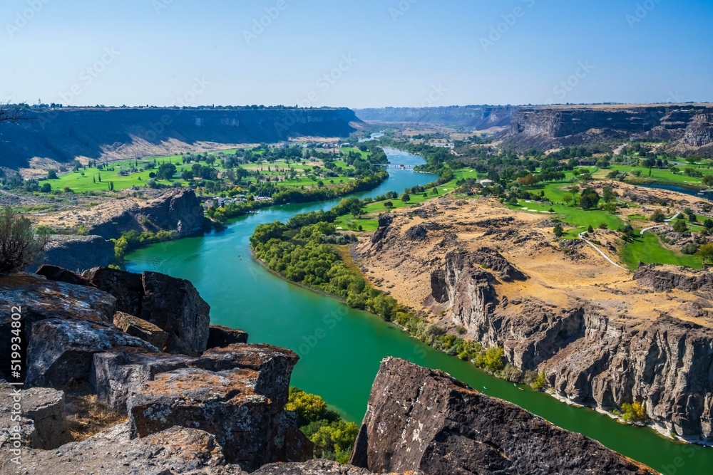 An overlooking view of nature in Twin Falls, Idaho An overlooking view of nature in Twin Falls, Idaho