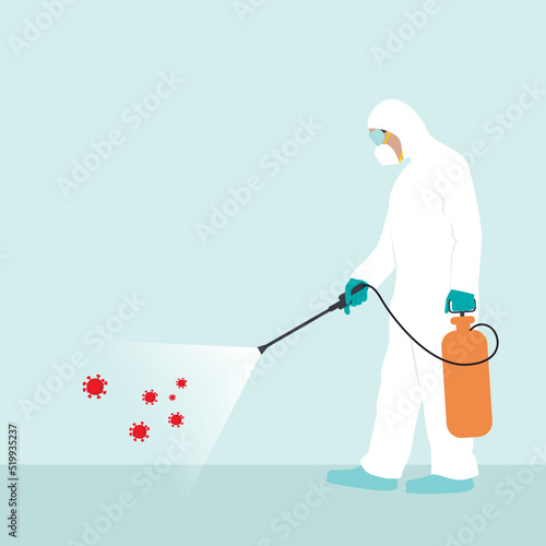 Biohazard decontamination vector background