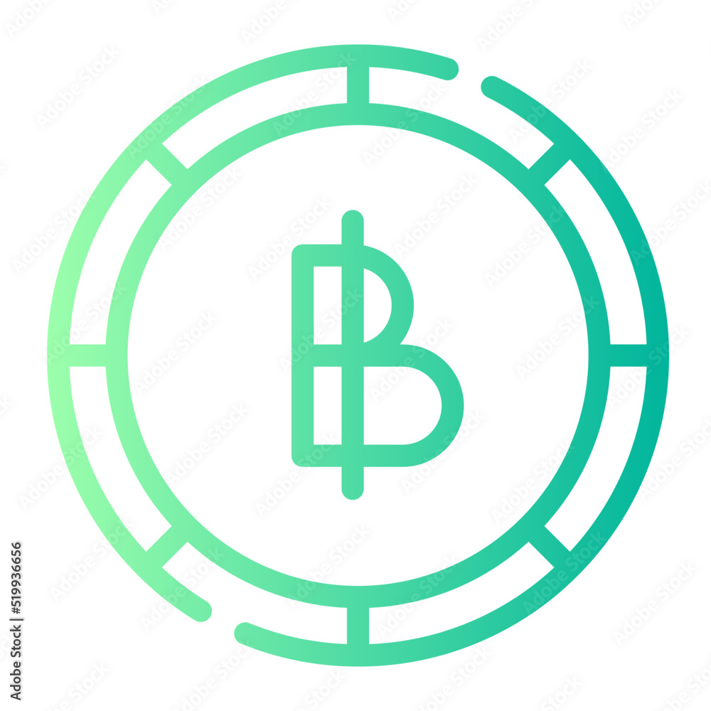 baht gradient icon baht gradient icon