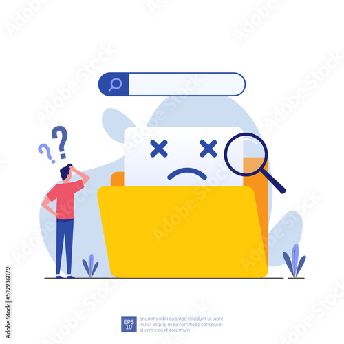 No data found concept. Illustration for websites, landing pages, mobile application, banner and posters.