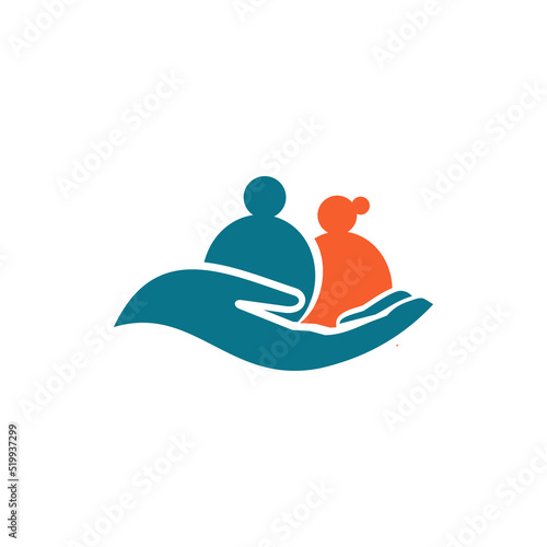  seniors care logo concept vector stock illustration