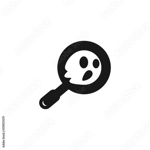 Search ghost logo concept vector stock illustration photo