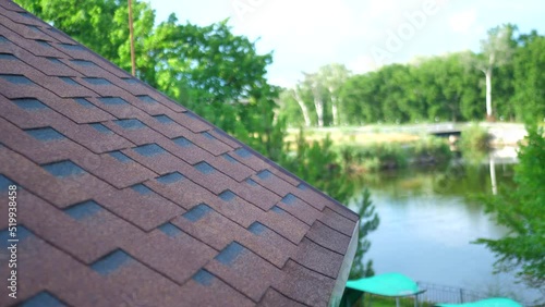 Roof tiles are bituminous tiles. beautiful, aesthetic and very durable roofing