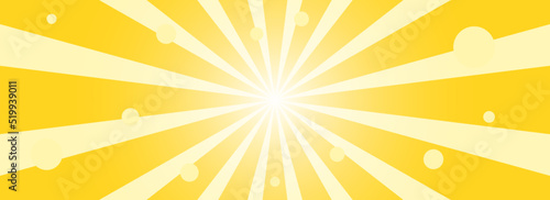 Sun, rays wide yellowe background