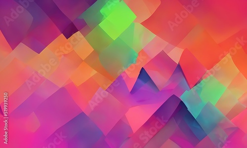 Composition of gradiental triangular shapes with blur effect