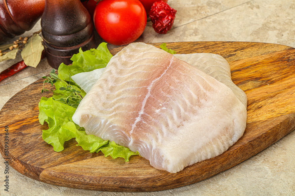 Raw pangasius fillet for cooking Raw pangasius fillet for cooking
