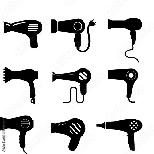 hair dryer logo icons