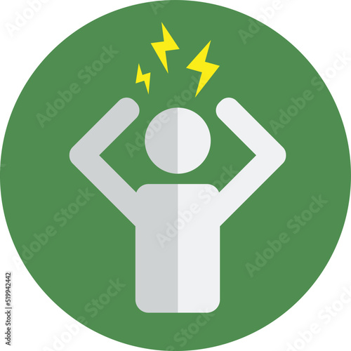 stressed person icon. job frustration. tension icon stress icon