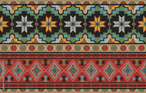Carpet pattern. Seamless geometry. Western handmade saddle blanket rug pattern, Aztec,