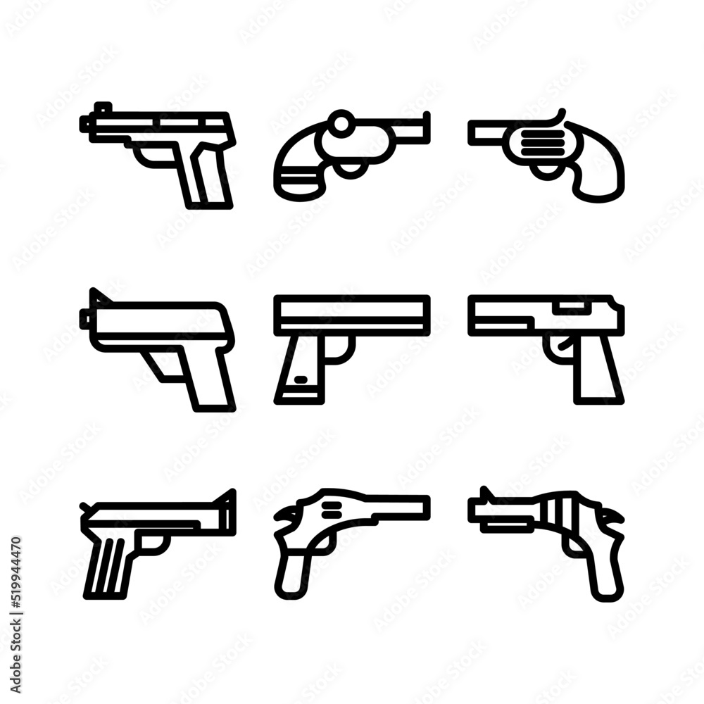 gun icon or logo isolated sign symbol vector illustration - high quality black style vector icons
