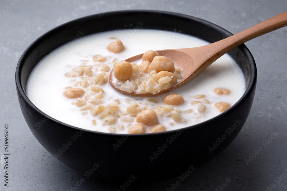 Cold Yogurt Soup with Chickpeas and Wheat Seeds - Ayran asi Corbasi - Tzatziki Cold Yogurt Soup with Chickpeas and Wheat Seeds - Ayran asi Corbasi - Tzatziki