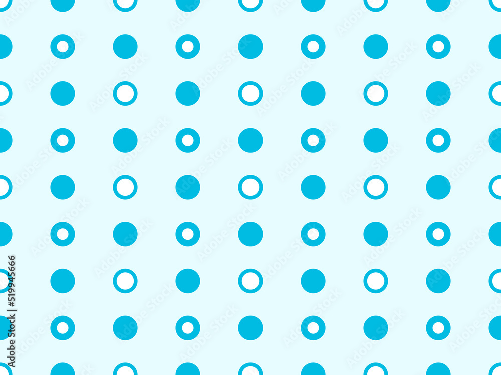 Polka Dot seamless pattern on blue background