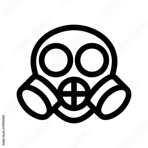 gas mask icon or logo isolated sign symbol vector illustration - high quality black style vector icons
 photo