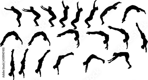 gymnastic image sequence of  a Athletes.