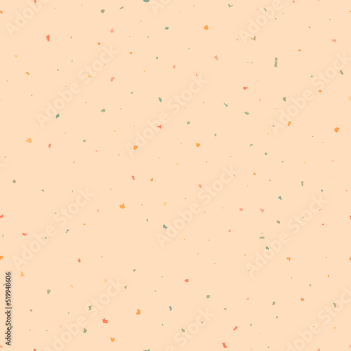 Terazo flooring seamless pattern composed of pieces of granite, quartz, glass and stone. Marble floor texture. Beige classic paving design. Abstract wall background. Retro venetian stone material