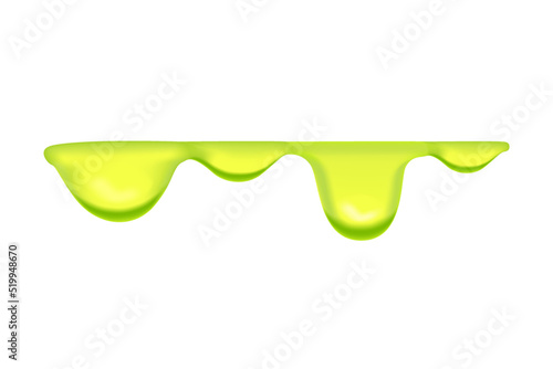 Green slime spot flowing toxic splat vector illustration on white background