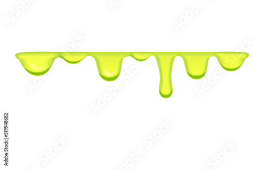 Green slime spot flowing toxic splat vector illustration on white background