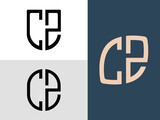 Creative Initial Letters CZ Logo Designs Bundle.