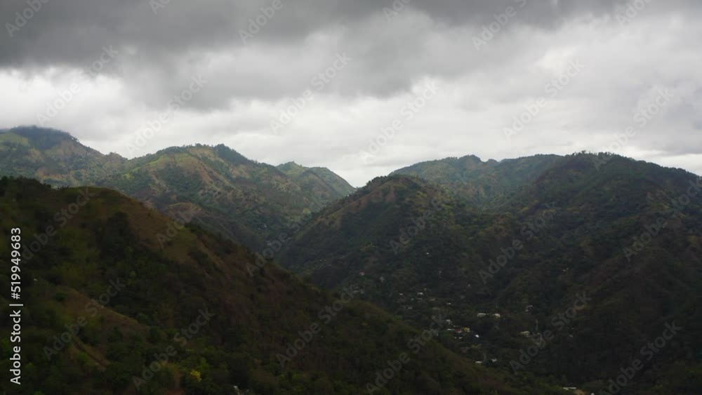 Drone Push in through Mountains in jamaica Drone Push in through Mountains in jamaica