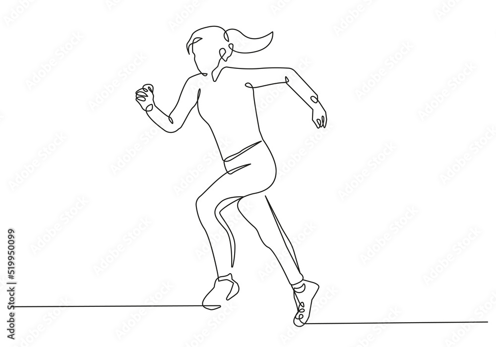 Woman Runner One Line Drawing. Running Abstract Minimal Drawing. Continuous One Line Woman Run Sport Illustration. Modern Trendy Contour Drawing. Vector EPS 10. Woman Runner One Line Drawing. Running Abstract Minimal Drawing. Continuous One Line Woman Run Sport Illustration. Modern Trendy Contour Drawing. Vector EPS 10.