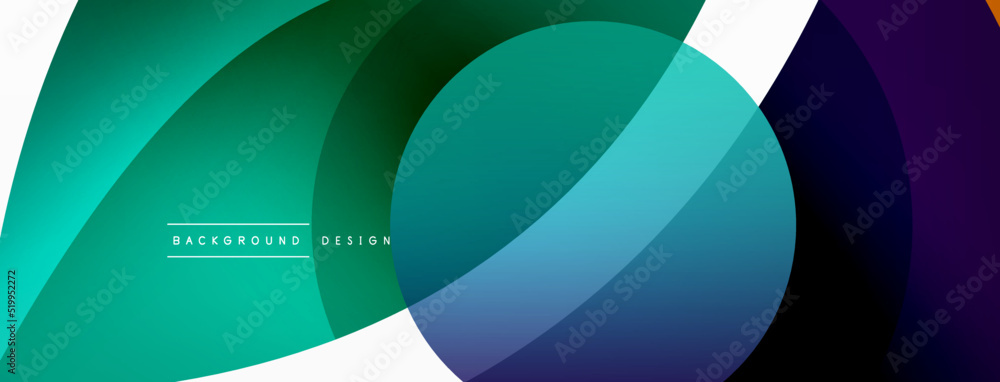 Creative geometric wallpaper. Minimal abstract background. Circle wave and round shapes composition vector illustration for wallpaper banner background or landing page Creative geometric wallpaper. Minimal abstract background. Circle wave and round shapes composition vector illustration for wallpaper banner background or landing page