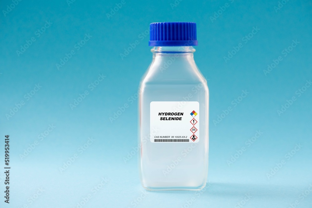 Hydrogen Selenide dangerous poisonous gas in chemical glassware Hydrogen Selenide dangerous poisonous gas in chemical glassware