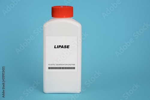 Obraz na plátně Lipase. Sample of Plastic-Eating Microbial Enzyme