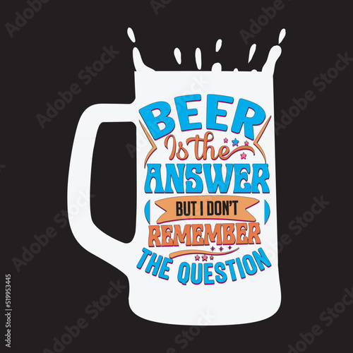 Beer T-shirt Design for man