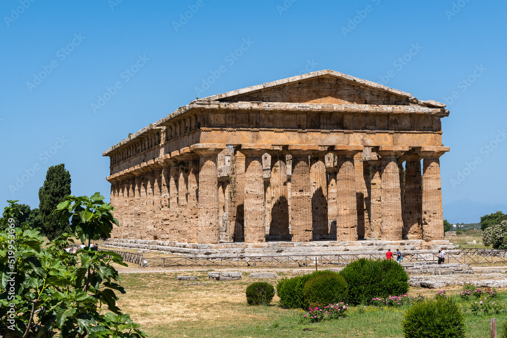 The Temple of Hera at Paestum, an ancient Greek city and UNESCO World Heritage Site, Campania, Italy