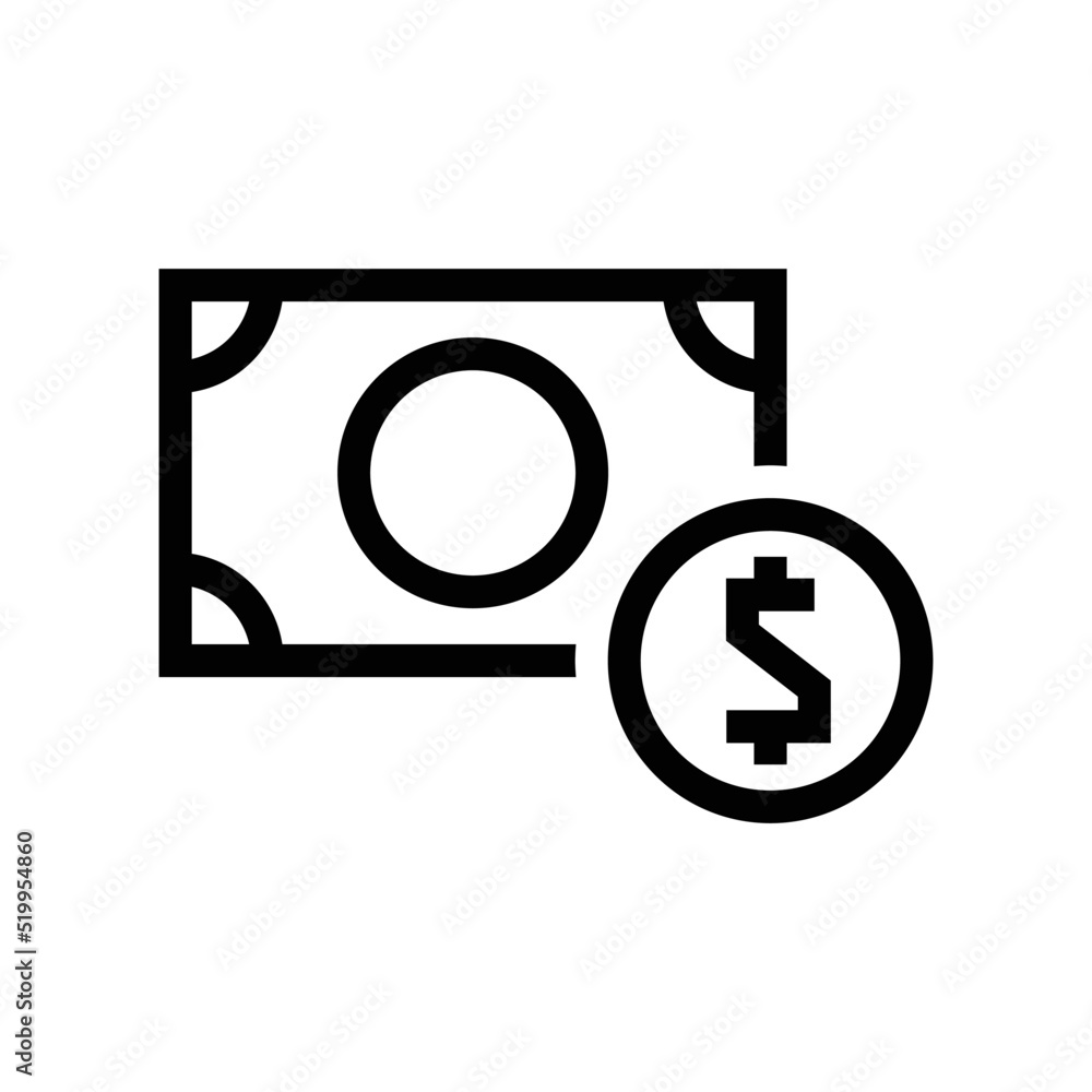 Cash payment vector icon symbol design Cash payment vector icon symbol design