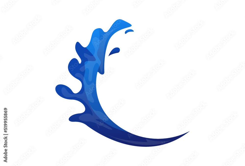 Illustration Vector graphic of Blue Ocean Wave fit for Marine Logo etc. Illustration Vector graphic of Blue Ocean Wave fit for Marine Logo etc.