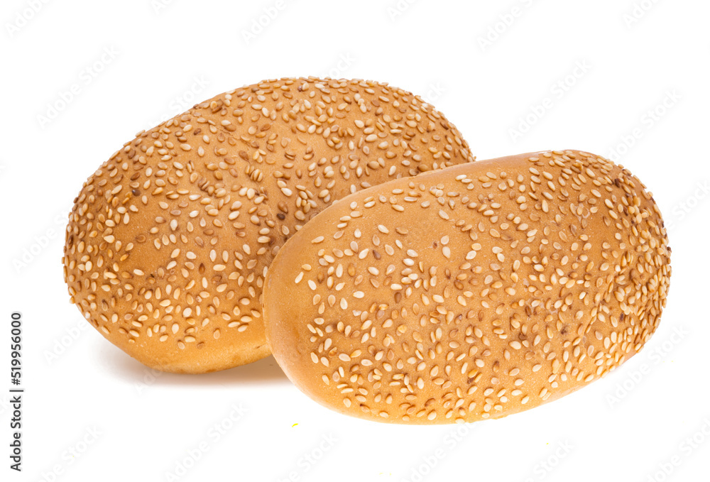 bun with sesame seeds isolated bun with sesame seeds isolated