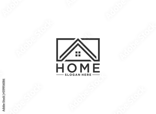 easy to recognize and remember house logo on white background