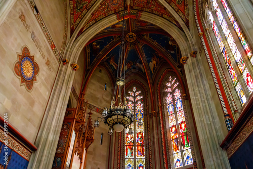 Interior of St. Peter's Cathedral, Geneva, Switzerland