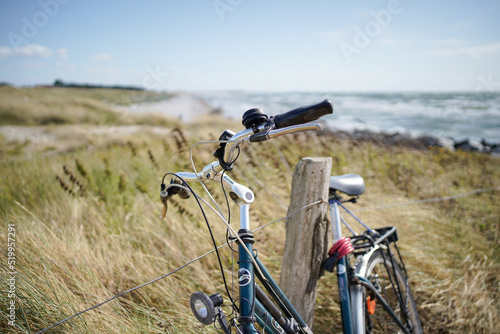Bicicle at Hiddensee island, Balctic Sea in Summer photo