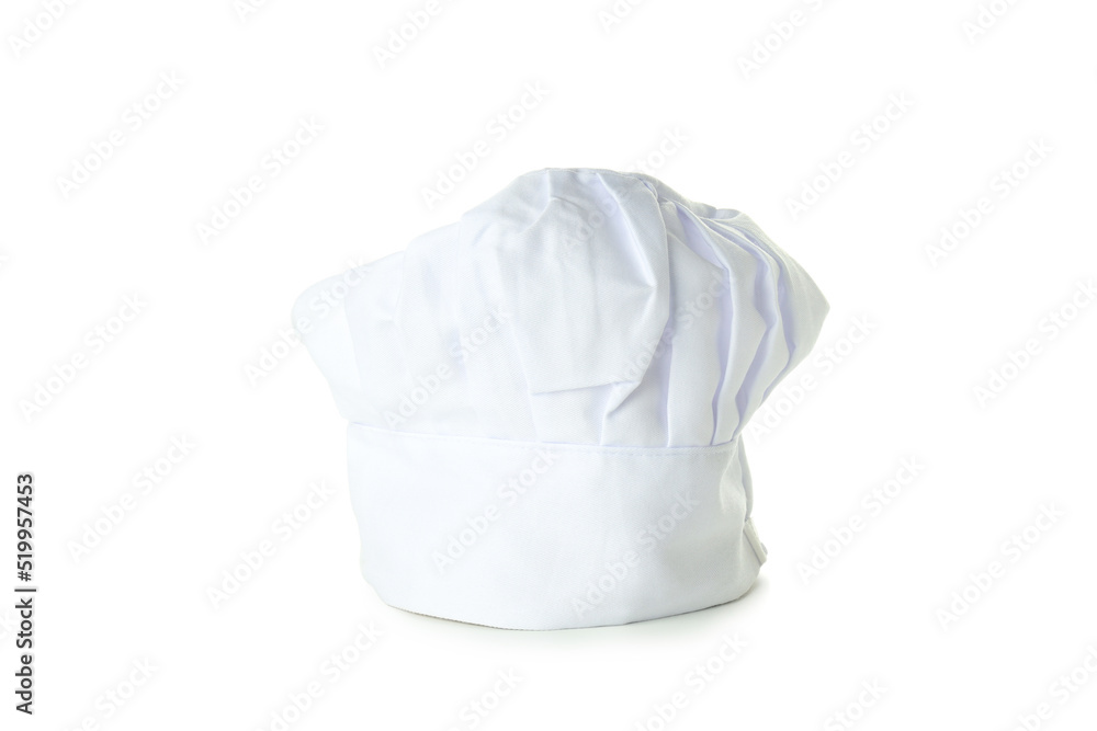 White chef hat isolated on white background White chef hat isolated on white background