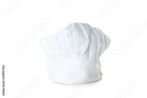 White chef hat isolated on white background