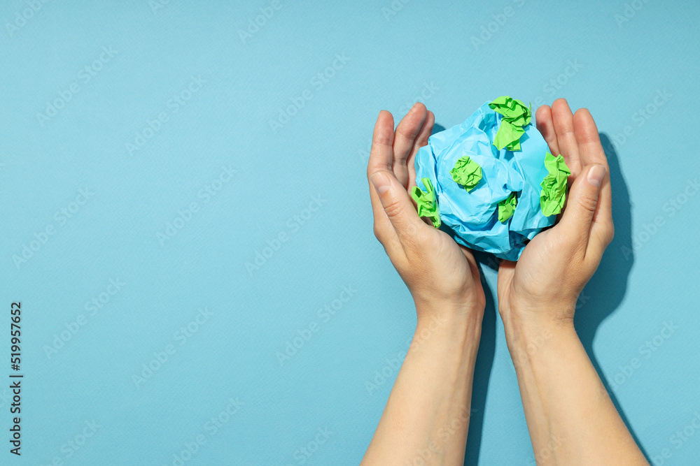 Save the world and Recycling concept, space for text Save the world and Recycling concept, space for text