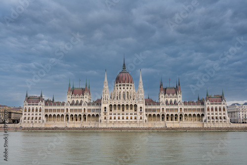 view on parliament in Budapest in Hungary