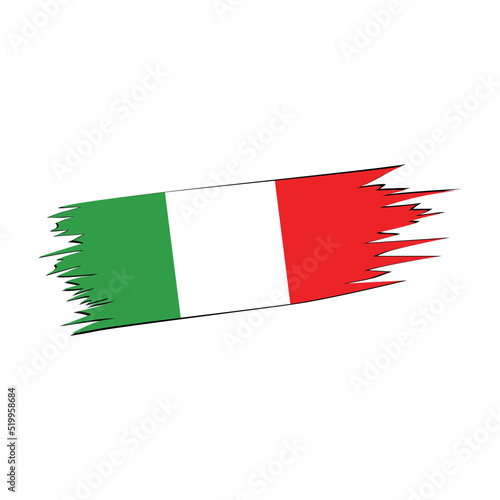 grunge Italy flag vector illustration. nation symbol.