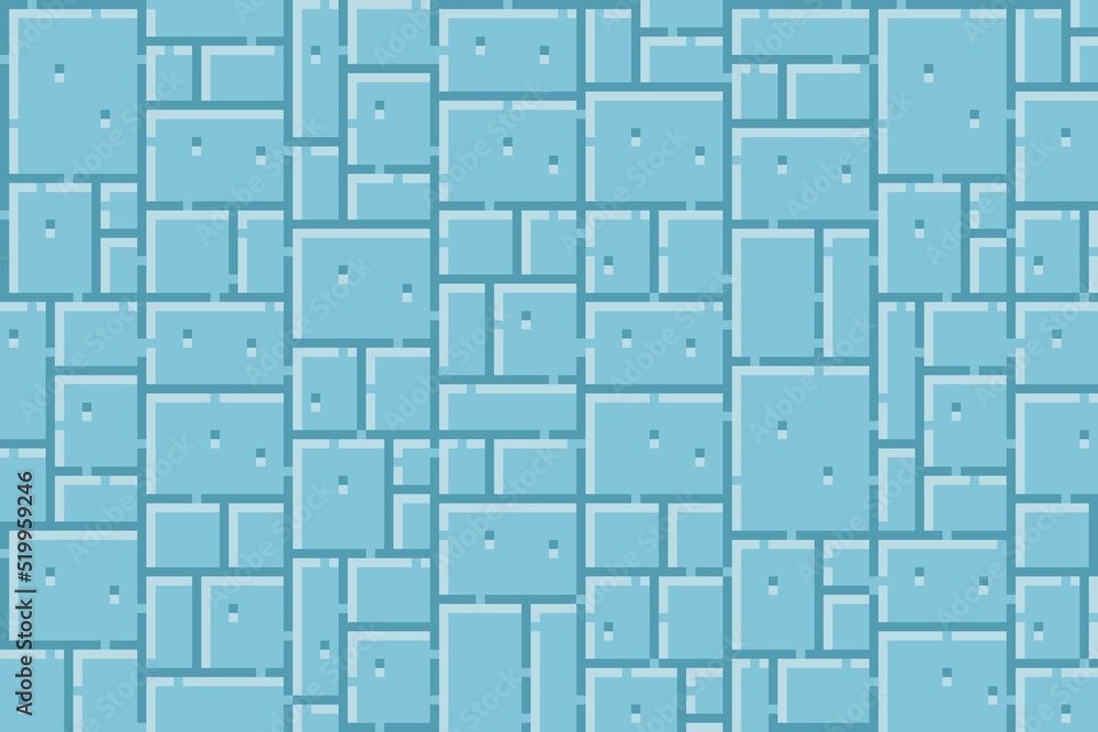 2D Brick Wall Texture - Assets for Game - Pixel art. Blue ice seamless background for pixel art style game. 2D Brick Wall Texture - Assets for Game - Pixel art. Blue ice seamless background for pixel art style game.