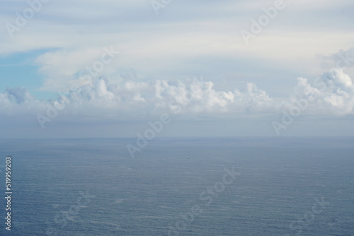Landscape nature blue sea view from of Black Rock View Point is panorama view point on Phuket island - New famous of Phuket thailand - Blue nature seascape abstract scene - summer sky 