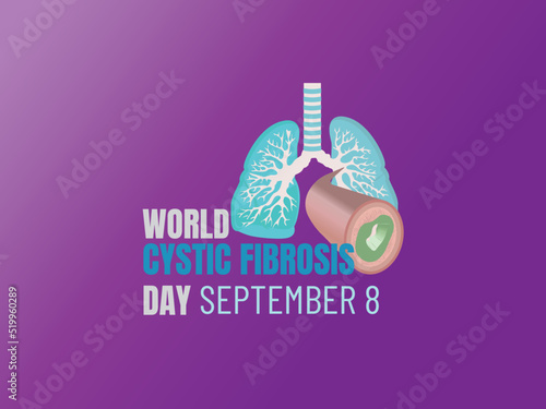 World Cystic Fibrosis Day, September 8. Vector eps 10.