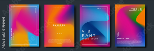 Futuristic covers set. Shapes overlap. Material design backgrounds. Eps10 layered vector.